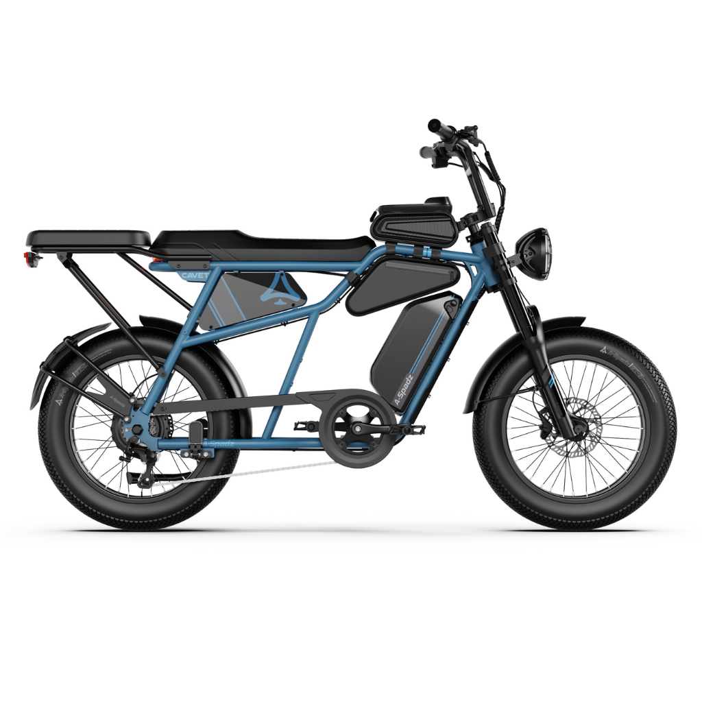 A-Spadz CAVET Air Plus | Bleu (siège arrière et sacoches inclus)