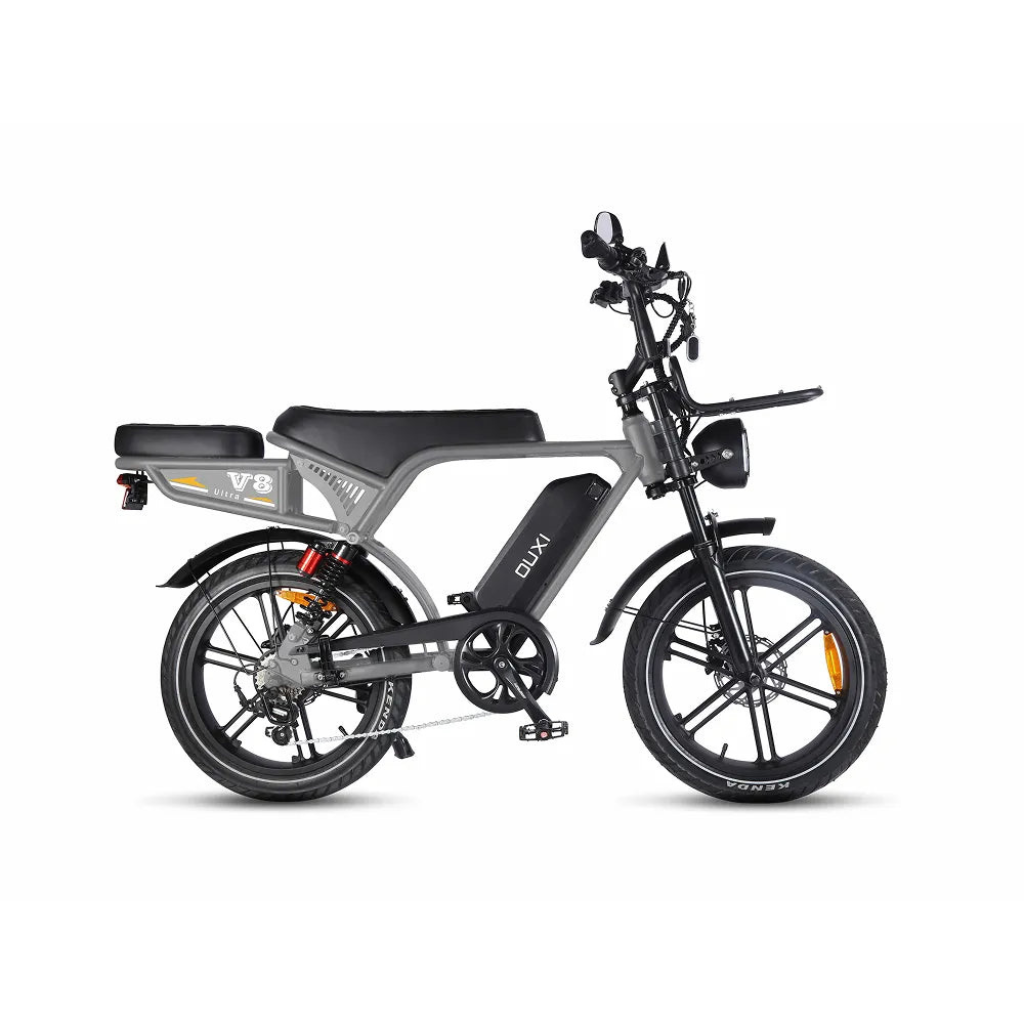 OUXI V8 Ultra - Gris (incl. siège arrière, porte-bagages avant et alarme)