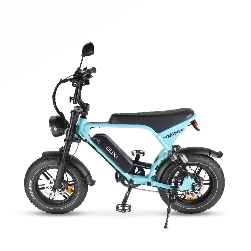 OUXI V8 Ultra Mini - Bleu clair (avec repose-pieds, porte-bagages avant et alarme)